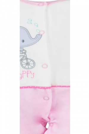 Salopeta cu maneca lunga pentru fete Koala Slon Na Rowerku 3563-R-74-cm, Roz [1]