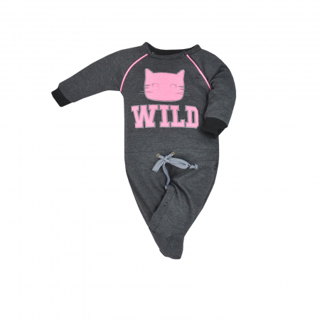 Salopete bebelusi fete - Salopeta cu maneca lunga pentru fete Koala Wild 08-024_56 cm, Gri