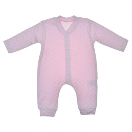 Salopete bebelusi fete - Salopeta cu maneca lunga, pentru fete, Mini Junior 100084R, Roz