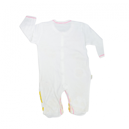 Salopeta cu maneca lunga pentru fete Mini Junior 110822-E, Alb [1]