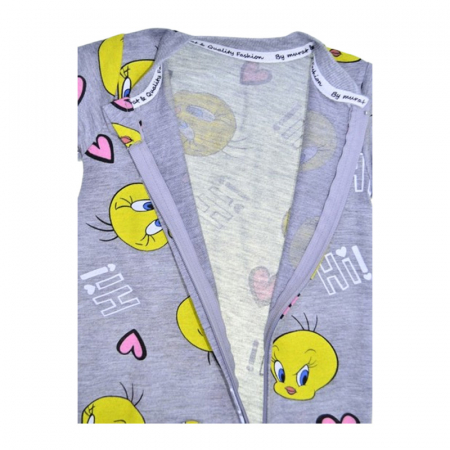 Salopeta cu maneca lunga, pentru fete, Mini Junior 8588G, Gri [2]