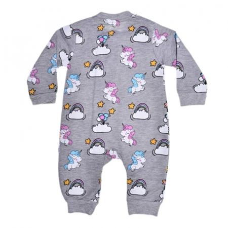 Salopeta cu maneca lunga, pentru fete, Mini Junior 8604G, Gri [2]