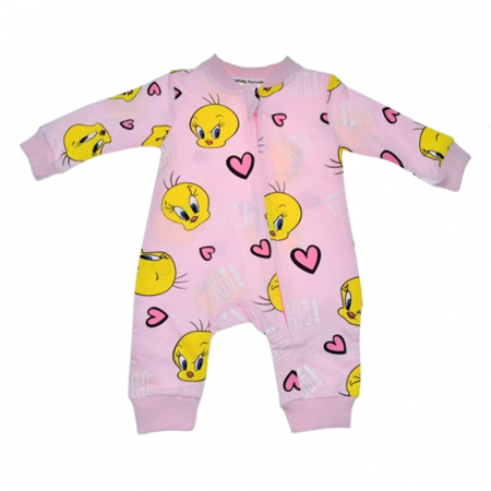 Salopete bebelusi fete - Salopeta cu maneca lunga pentru fete Mini Junior SALMJ-33, Roz