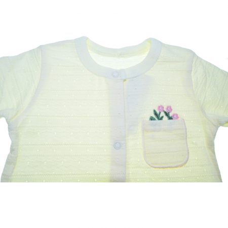 Salopeta cu maneca lunga pentru fete Mini Junior SALMJ-5, Galben [1]