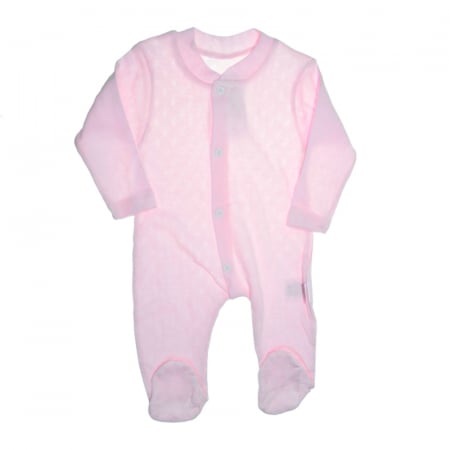 Salopete bebelusi fete - Salopeta cu maneca lunga pentru fete Mini Junior SLP-MJ17, Roz