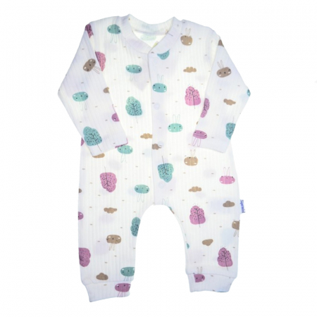 Salopete bebelusi fete - Salopeta cu maneca lunga pentru fete Mini Junior SLP-MJ20, Multicolor