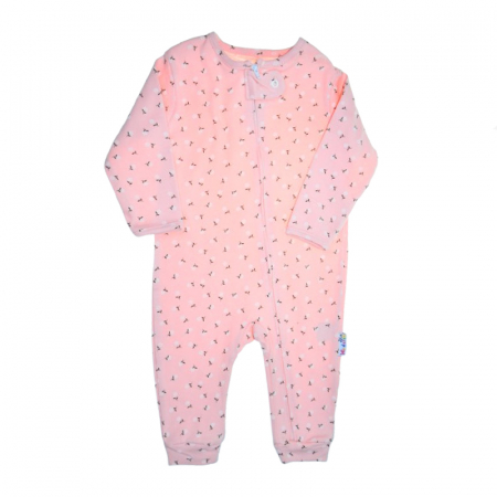 Salopete bebelusi fete - Salopeta cu maneca lunga pentru fete Mini Junior SLP-MJ36, Roz
