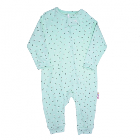 Salopete bebelusi fete - Salopeta cu maneca lunga pentru fete Mini Junior SLP-MJ37, Verde