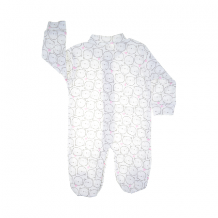 Salopeta cu maneca lunga pentru fete Mini Junior SPFMJ-123, Alb [1]