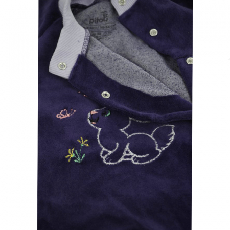 Salopeta cu maneca lunga pentru fete Pifou Model 16 SPCP-23, Mov [2]