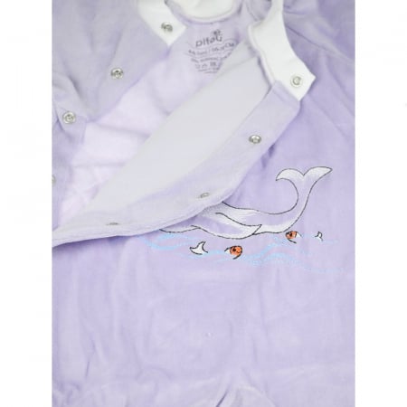 Salopeta cu maneca lunga pentru fete Pifou Model 16 SPCP-9-68-cm, Mov [2]