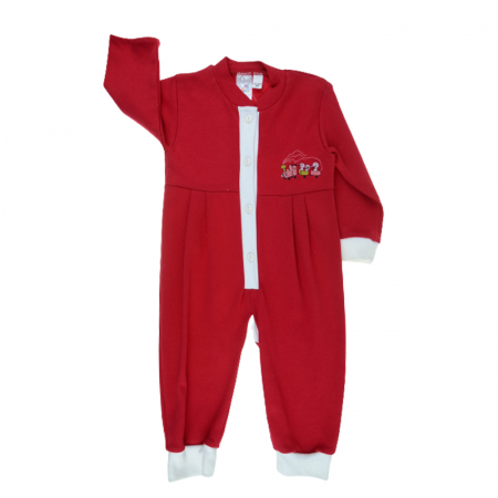 Salopete bebelusi fete - Salopeta cu maneca lunga pentru fete Pifou PF56483-86, Rosu