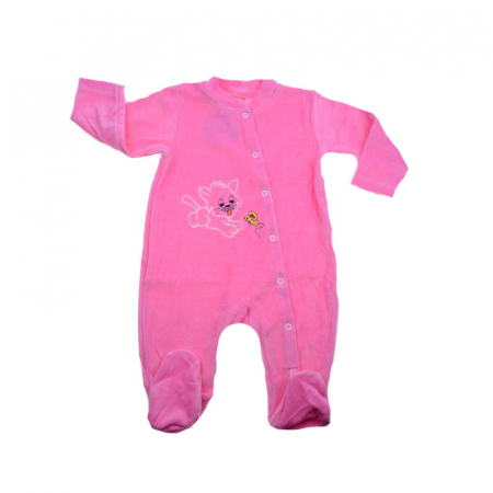 Salopete bebelusi fete - Salopeta cu maneca lunga pentru fete Pifou SALRZ-2-62-cm, Roz