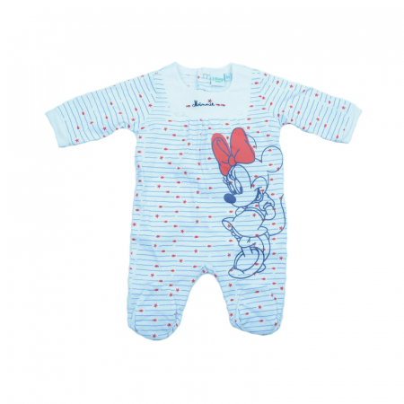 Salopete bebelusi fete - Salopeta cu maneca lunga pentru fete Sun City Minnie Mouse ER0173B-68, Multicolor