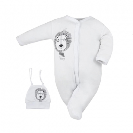 Salopete bebelusi baieti - Salopeta cu maneca lunga si caciula pentru bebelusi Simba Koala 07-474, Multicolor