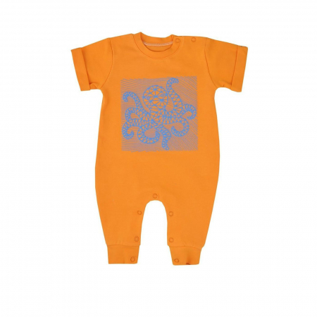 Salopete bebelusi baieti - Salopeta cu maneca scurta pentru baieti Koala Osmiornica 08-534P_62 cm, Portocaliu