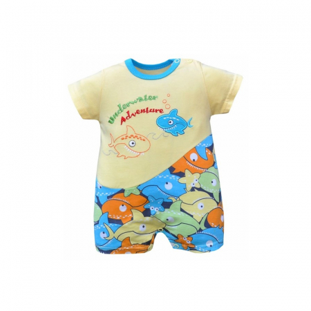 Salopete bebelusi vara baieti - Salopeta de vara pentru baieti Koala Nemo 03-683C_62 cm, Crem