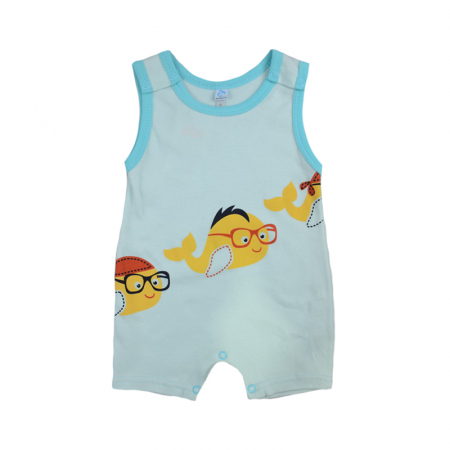 Îmbrăcăminte băieți - Salopeta de vara pentru baieti Koala 04-350A-68-cm, Albastru