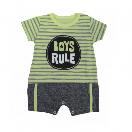 Îmbrăcăminte băieți - Salopeta de vara pentru baieti Koala Boys Rule 07-751V_68 cm, Verde
