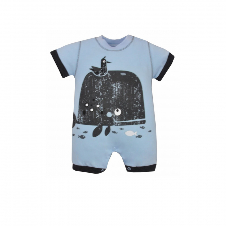 Îmbrăcăminte băieți - Salopeta de vara pentru baieti Koala Podwodny Swiat 05-236A_62 cm, Albastru
