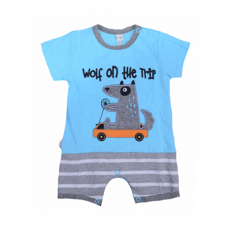 Îmbrăcăminte băieți - Salopeta de vara pentru baieti Koala Wolf 05-312A_62 cm, Albastru
