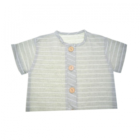 Salopeta de vara, cu dungi, pentru baieti, Mini Junior SLPMJ0505, Verde [2]