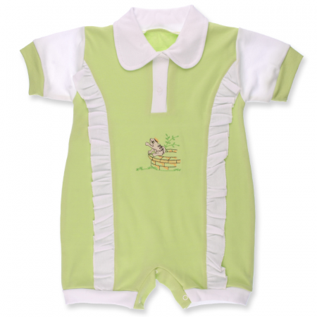 Îmbrăcăminte băieți - Salopeta de vara pentru baieti Pifou S10V-62-cm, Verde