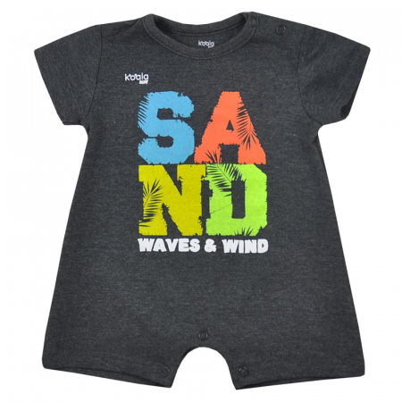 Salopete bebelusi vara baieti - Salopeta de vara pentru copii Koala Sand 07-715_74 cm, Gri