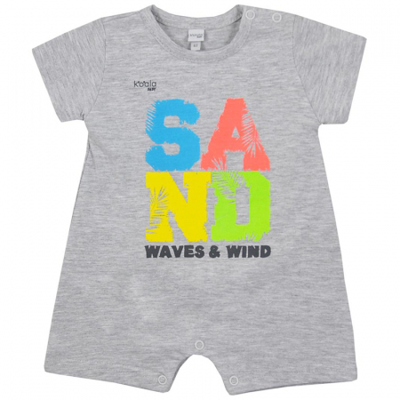 Salopete bebelusi vara baieti - Salopeta de vara pentru copii Koala Sand 07-715G_74 cm, Gri