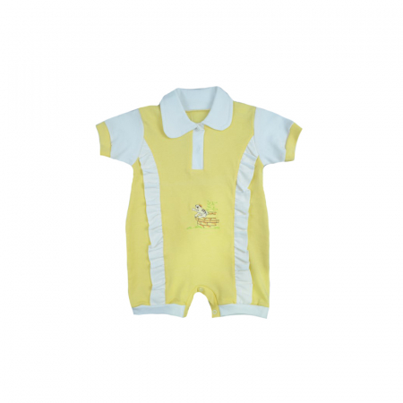 Îmbrăcăminte băieți - Salopeta de vara pentru copii Pifou 28-30G-62-cm, Galben