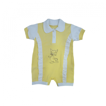 Îmbrăcăminte băieți - Salopeta de vara pentru copii Pifou 62-30G-62-cm, Galben