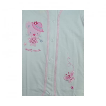 Salopeta de vara pentru fete Koala 02-767A-74-cm, Alb [2]