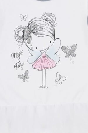 Salopeta de vara pentru fete Koala Magiczna 05-724-68, Alb [2]