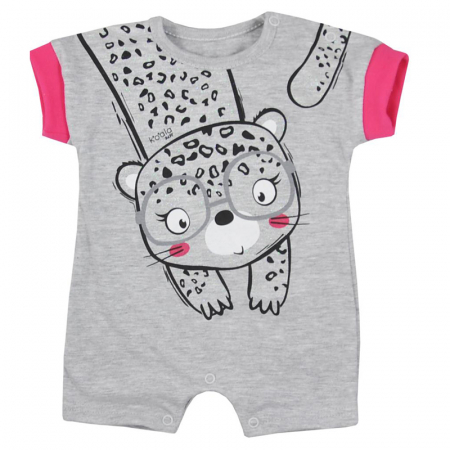Salopete bebelusi vara fete - Salopeta de vara pentru fete Koala Sara 07-818GR-74, Gri