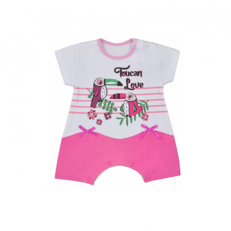 Salopete bebelusi vara fete - Salopeta de vara pentru fete Koala Tukan 04-954AF1-62-cm, Multicolor