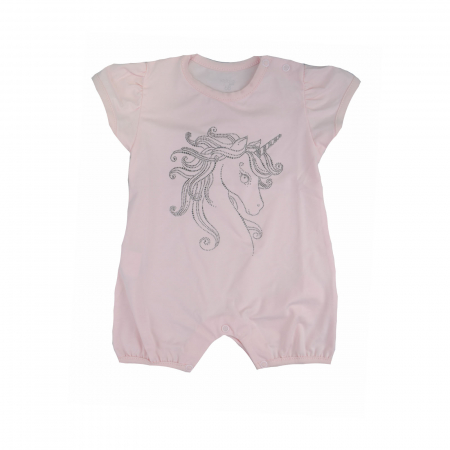 Salopete bebelusi vara fete - Salopeta de vara pentru fete Koala Unicorn 08-557R_62 cm, Roz