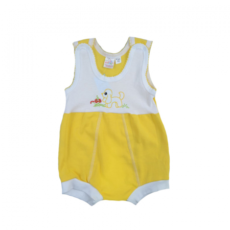 Salopete bebelusi vara fete - Salopeta de vara pentru fete Pifou 68-25G-68-cm, Galben
