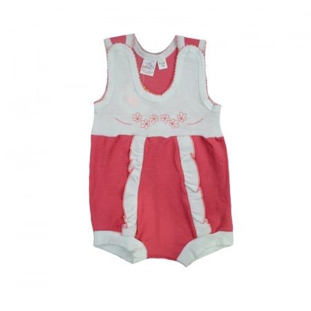 Salopete bebelusi vara fete - Salopeta de vara pentru fete Pifou 9001-74-cm, Coral
