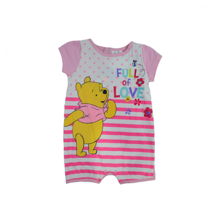 Salopete bebelusi vara fete - Salopeta de vara pentru fete Sun City Winnie The Pooh AQE0155RZ-71-cm, Roz