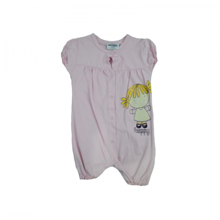Salopete bebelusi vara fete - Salopeta de vara pentru fete Wendee BV04000130R-68-74-cm, Roz