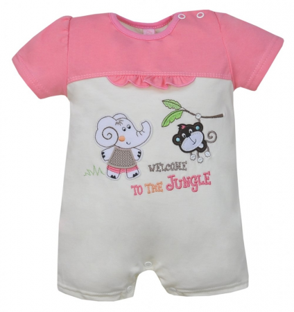 Salopeta de vara pentru fete Koala Jungle 04-090-80, Crem [0]