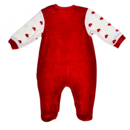 Salopeta din catifea, cu maneca lunga, pentru fete, Mini Junior 1099R, Rosu [1]