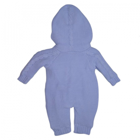 Salopeta din tricot imblanita cu gluga pentru baieti Mini Junior SMJ-206, Albastru [1]