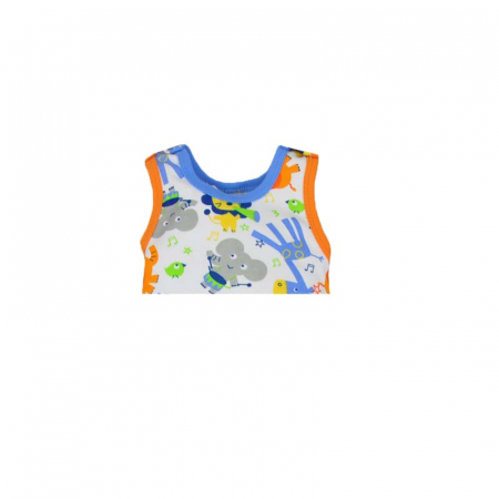 Salopeta fara maneci pentru baieti Koala Zoo 3171AL-1-68-cm, Multicolor [2]