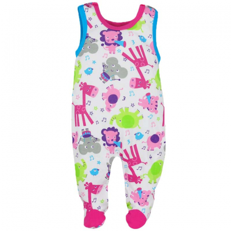 Salopete bebelusi fete - Salopeta fara maneci pentru fete Koala Zoo 3173RZ-80-cm, Multicolor