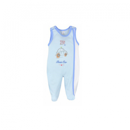 Salopete bebelusi baieti - Salopeta fara maneci pentru baieti Koala Maly Sportowiek B01-048-68-cm, Albastru