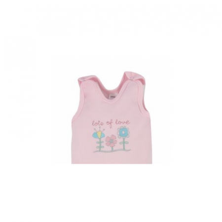 Salopeta fara maneci pentru fete Koala Flower A01-009R1_80 cm, Roz [1]