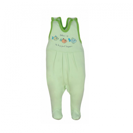Salopete bebelusi baieti - Salopeta fara maneci pentru bebelusi KOALA Rybka B01-010V-74-cm, Verde