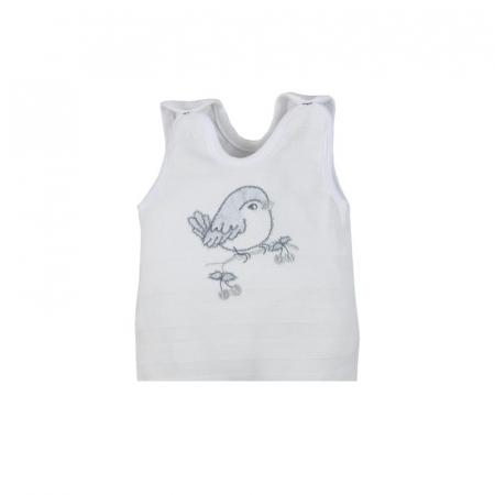 Salopeta fara maneci pentru copii Koala Sikorka 08-300A_62 cm, Alb [1]