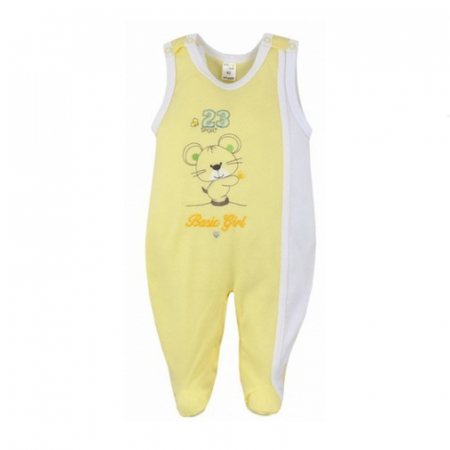 Îmbrăcăminte băieți - Salopeta fara maneci pentru copii Koala Maly Sportowiek B01-047G-62, Galben